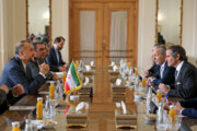 ایرانی وزیر خارجہ کی گروسی سے ملاقات کے مناظر