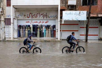 آبگرفتگی معابر و خیابان‌های اهواز