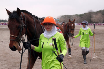 Le tournoi international de polo féminin de la Coupe Norouz 2023 a eu lieu ce lundi soir (13 mars) au club Norouz Abad Club de Téhéran, à l’issue duquel , l'équipe féminine iranienne a remporté le championnat. (Photo : Amin Jalaali)
