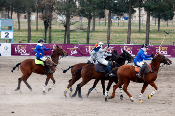 Le tournoi international de polo féminin de la Coupe Norouz 2023 a eu lieu ce lundi soir (13 mars) au club Norouz Abad Club de Téhéran, à l’issue duquel , l'équipe féminine iranienne a remporté le championnat. (Photo : Amin Jalaali)
