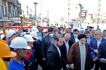 Le Président de la République islamique d’Iran, Seyyed Ebrahim Raissi, s'est rendu ce lundi matin 20 mars (et à la veille du Nouvel An 1402 iranien) dans la province méridionale du Khouzestan pour inaugurer la deuxième phase de la raffinerie d'Abadan. (Photo : Mahdi Bolourian)