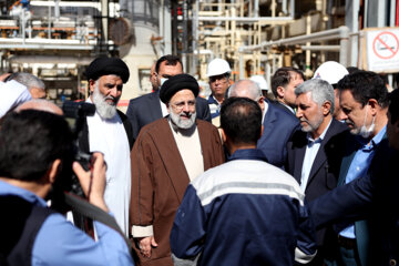 Le Président de la République islamique d’Iran, Seyyed Ebrahim Raissi, s'est rendu ce lundi matin 20 mars (et à la veille du Nouvel An 1402 iranien) dans la province méridionale du Khouzestan pour inaugurer la deuxième phase de la raffinerie d'Abadan. (Photo : Mahdi Bolourian)