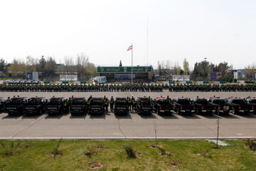 Iran : exercices des forces de l’Ordre pour la promotion de la sécurité sociale et la prévention des vols (Photographe : Amin Jalali, mars 2023)