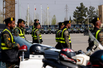 Iran : exercices des forces de l’Ordre pour la promotion de la sécurité sociale et la prévention des vols (Photographe : Amin Jalali, mars 2023)