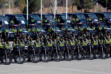 Iran : exercices des forces de l’Ordre pour la promotion de la sécurité sociale et la prévention des vols (Photographe : Amin Jalali, mars 2023)