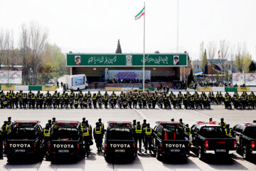 Iran : exercices des forces de l’Ordre pour la promotion de la sécurité sociale et la prévention des vols (Photographe : Amin Jalali, mars 2023)