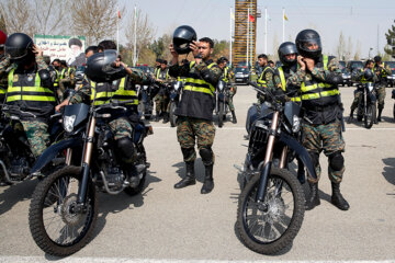 Iran : exercices des forces de l’Ordre pour la promotion de la sécurité sociale et la prévention des vols (Photographe : Amin Jalali, mars 2023)