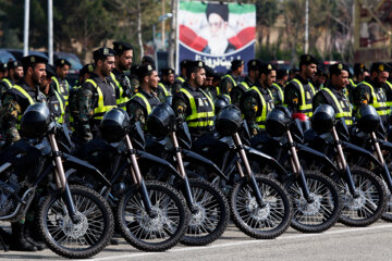 Iran : exercices des forces de l’Ordre pour la promotion de la sécurité sociale et la prévention des vols (Photographe : Amin Jalali, mars 2023)