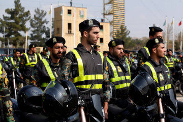 Iran : exercices des forces de l’Ordre pour la promotion de la sécurité sociale et la prévention des vols (Photographe : Amin Jalali, mars 2023)