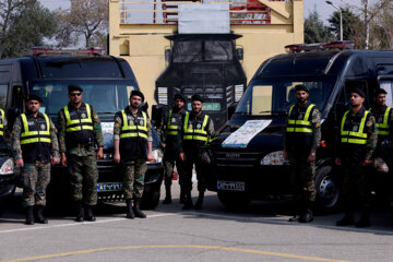 Iran : exercices des forces de l’Ordre pour la promotion de la sécurité sociale et la prévention des vols (Photographe : Amin Jalali, mars 2023)