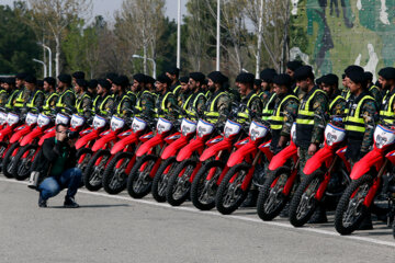 Iran : exercices des forces de l’Ordre pour la promotion de la sécurité sociale et la prévention des vols (Photographe : Amin Jalali, mars 2023)