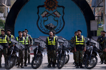 Iran : exercices des forces de l’Ordre pour la promotion de la sécurité sociale et la prévention des vols (Photographe : Amin Jalali, mars 2023)
