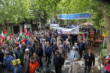 Iran : marche de la Journée mondiale de Qods à Bojnoord au nord-est