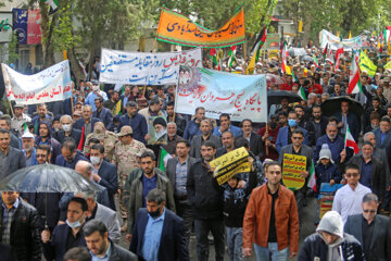 Iran : marche de la Journée mondiale de Qods à Bojnoord au nord-est