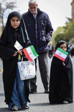 La marche de la Journée mondiale de Qods, s'est tenue ce vendredi 14 avril dans la ville de Zanjan avec la présence de jeûneurs en guise du soutien et de la solidarité au peuple opprimé palestinien opprimé. (Photo : Bahrâm Bayat)