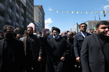 Las autoridades iraníes participan en la marcha del Día Mundial de Al-Quds 
