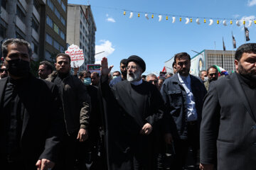 Las autoridades iraníes participan en la marcha del Día Mundial de Al-Quds 
