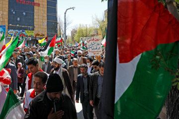 Las marchas del Día Mundial de Al-Quds en Shahr-e Kord
