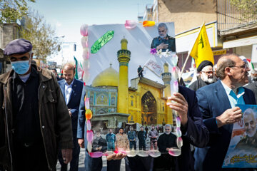 Marche de la Journée mondiale de Qods à Shahr-e Kurde 