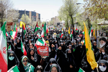 Las marchas del Día Mundial de Al-Quds en Shahr-e Kord
