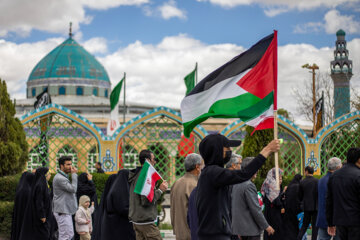 برگزاری راهپیمایی همبستگی با مبارزان فلسطینی در استان مرکزی