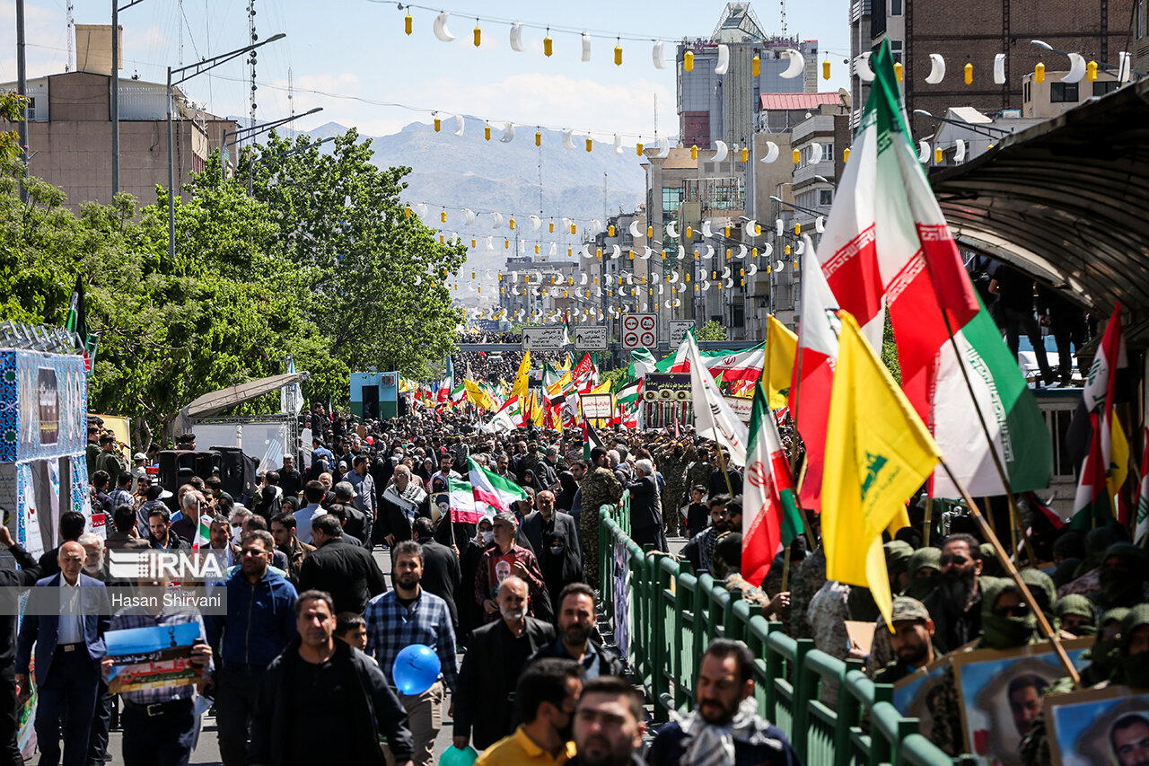 مراسم راهپیمایی روز جهانی قدس تا ساعاتی دیگر آغاز می‌شود