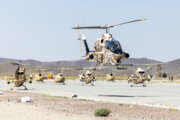 Aerial parade of Iran Army Aviation helicopters