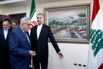 Le deuxième jour de la visite du ministre iranien des A.E., Hossein Amir Abdollahian, ce jeudi 27 avril 2023 au Liban (Photo : Marziyeh Moussavi)