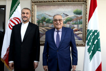 Le deuxième jour de la visite du ministre iranien des A.E., Hossein Amir Abdollahian, ce jeudi 27 avril 2023 au Liban (Photo : Marziyeh Moussavi)