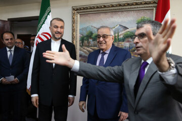 Le deuxième jour de la visite du ministre iranien des A.E., Hossein Amir Abdollahian, ce jeudi 27 avril 2023 au Liban (Photo : Marziyeh Moussavi)