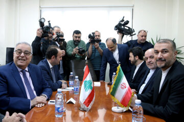 Le deuxième jour de la visite du ministre iranien des A.E., Hossein Amir Abdollahian, ce jeudi 27 avril 2023 au Liban (Photo : Marziyeh Moussavi)