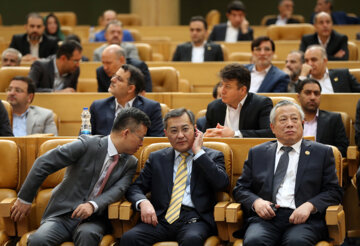 Ouverture de la cinquième exposition des capacités d'exportation de l'Iran ce dimanche matin (7 mai 2023) en présence du président de la République islamique, Seyyed Ebrahim Raissi dans la Salle de Conférence à Téhéran. (Photo : Marziyeh Moussavi)