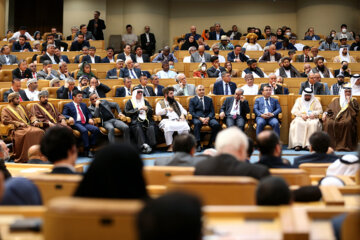 Ouverture de la cinquième exposition des capacités d'exportation de l'Iran ce dimanche matin (7 mai 2023) en présence du président de la République islamique, Seyyed Ebrahim Raissi dans la Salle de Conférence à Téhéran. (Photo : Marziyeh Moussavi)