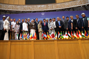 Ouverture de la cinquième exposition des capacités d'exportation de l'Iran ce dimanche matin (7 mai 2023) en présence du président de la République islamique, Seyyed Ebrahim Raissi dans la Salle de Conférence à Téhéran. (Photo : Marziyeh Moussavi)