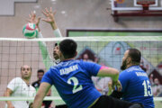 ایران اور قازقستان کی معذور والی بال ٹیموں کے درمیان میچ کے مناظر