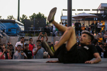 Iran : compétitions freestyle football au parc Adrénaline de Téhéran, le jeudi 11 mai 2023 (Photo : Mohsen Vanaï) 