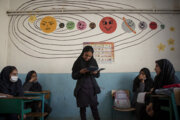 How children attend their school in a remote Iranian village