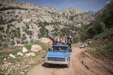 طایفه داماد با جشن و شادی و سرور عروسِ خود را به خانه داماد می برند.