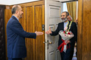 Rencontre entre Amirabdollahian et Assadollah Assadi, le diplomate iranien libéré après une longue captivité en Belgique