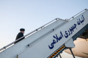بالصور .. رئيس الجمهورية يغادر طهران إلى دول أمريكا اللاتينية
