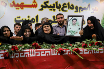 Iran : funérailles et dernier adieux au martyr Mohammed Qanbari ce lundi soir 12 juin 2023 à Ahvaz au sud (Photo : Ali Moarref )