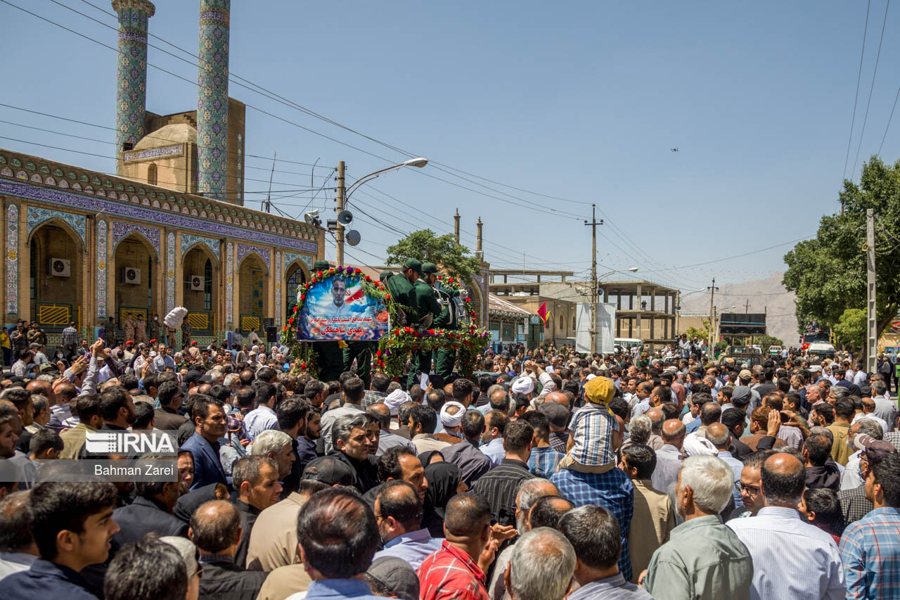 پیکر مطهر شهید امنیت در کرمانشاه تشییع شد