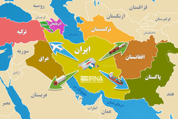 تجارت ۵۵ میلیارد دلاری ایران با ۱۵ کشور همسایه در سال جاری