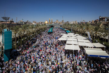 Les musulmans exécutent les prières du jour d'Arafah dans la ville sainte de Karbala