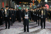 آیین سنتی خطبه خوانی شب عاشورا در حرم رضوی برگزار شد