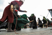 Symbolic funeral ceremonies of martyrs of Karbala in northwestern Iran