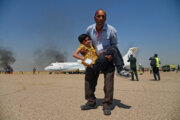 Rescue and relief maneuver in Hamedan airport