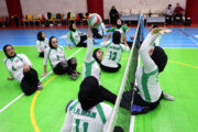 Entrenamiento de la selección iraní de voleibol sentado femenino