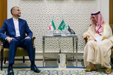 دیدار دو جانبه «فیصل بن‌فرحان» وزیر امور خارجه عربستان با «حسین امیرعبداللهیان» وزیر امور خارجه جمهوری اسلامی ایران 
