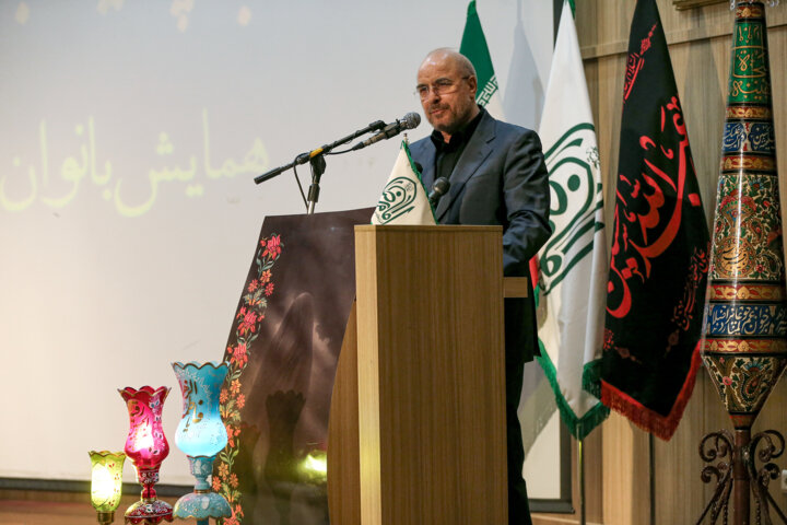 دیدار جمعی از بانوان موکب دار اربعین با رئیس مجلس شورای اسلامی